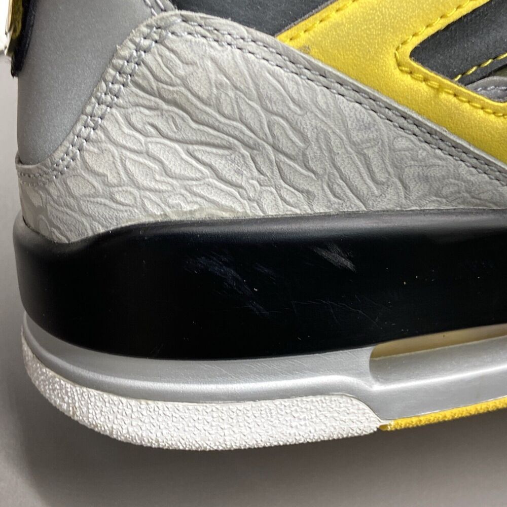 Nike Jordan Spizike Sz 12 Mens Shoe Metallic Silver Wolf Grey Yellow 315371-050 - Picture 12 of 13